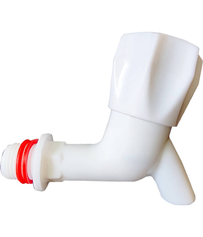Polo White PVC Plastic Bibcock/Water Tap for Kitchen,Wash Basins,Bathroom Plastic (ABS) Bathroom Tap (Bib Cock)