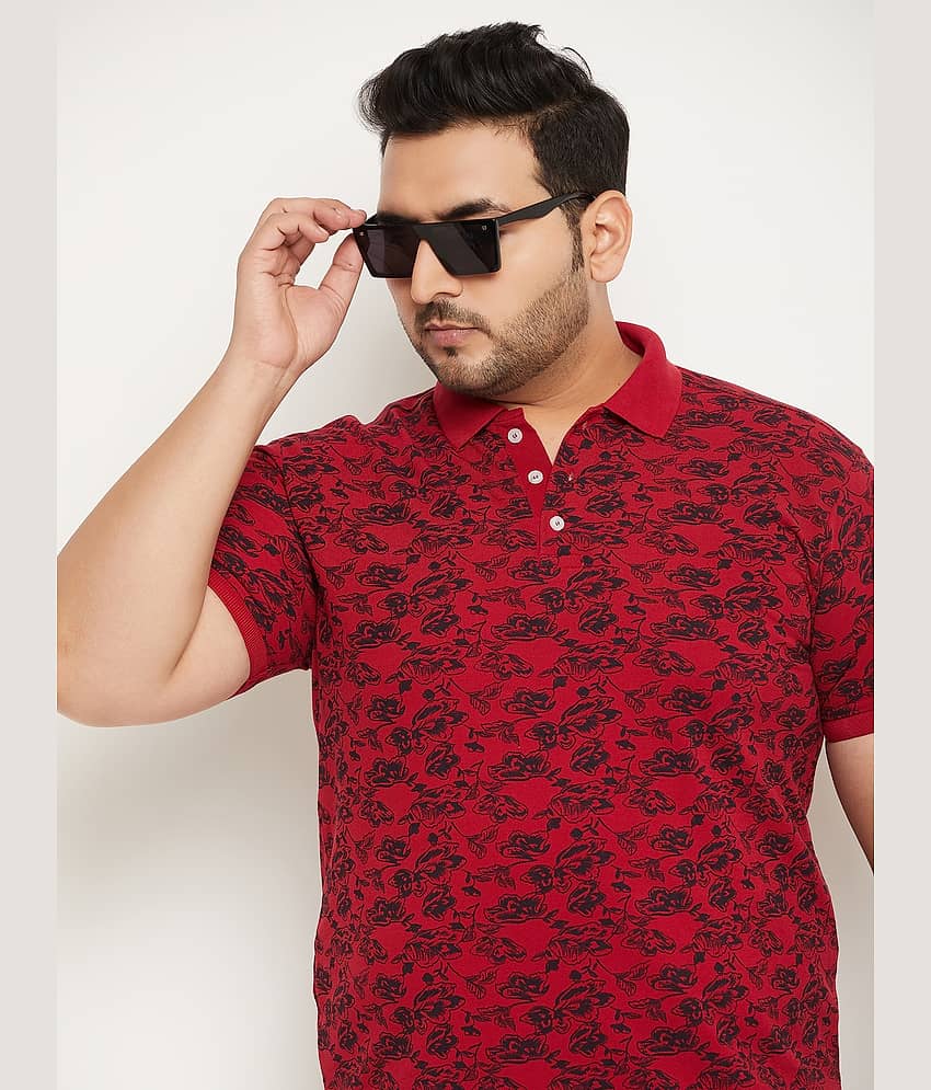 RELANE - Maroon Cotton Blend Regular Fit Men's Polo T Shirt ( Pack of 1 )