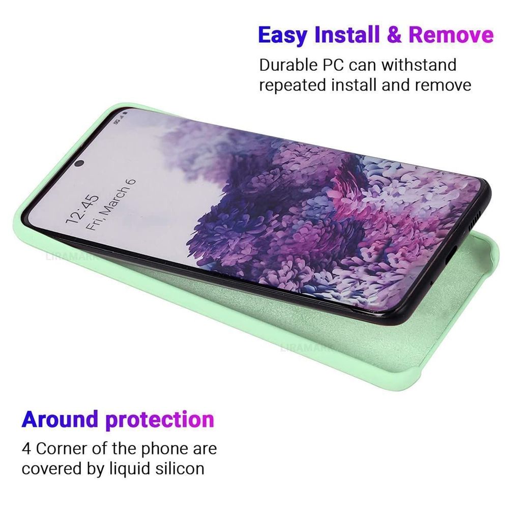 LIRAMARK Liquid Silicone Soft Back Cover Case for Samsung Galaxy S20 Ultra / S20 Ultra 5G