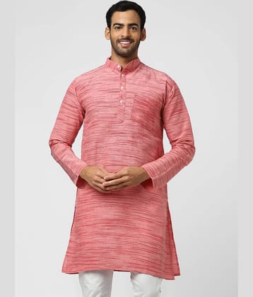 DESHBANDHU DBK - Pink Cotton Blend Men's Regular Kurta ( Pack of 1 )