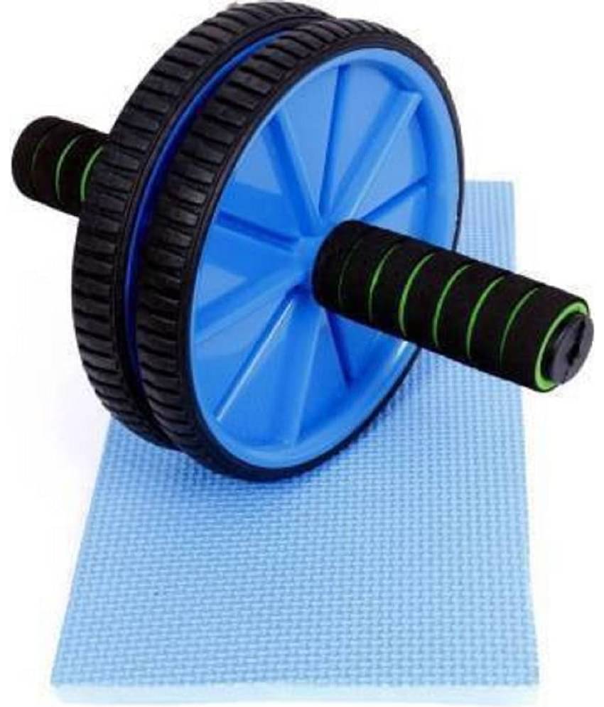 Abs Crossfit Roller Set with Knee Mat for Gym Workout & Fitness Exercise (Pack of 1)