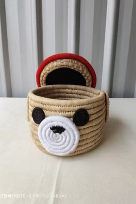 Tiger Grass Designed Teddy Basket