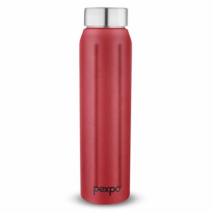 PEXPO Stainless Steel Fridge Water Bottle | 1000ml, Crimson Red | Eco-Friendly Water Bottle Suitable For Adults & Kids