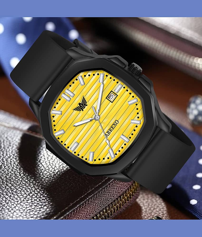 Abrexo Black Silicon Analog Men's Watch