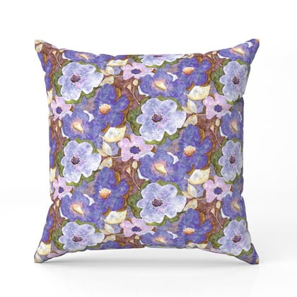 Embossed Flowers-Velvet Cushion / 16x16 / without