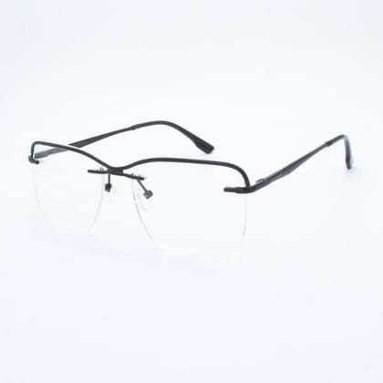Lensoz Elite X Luxe Rimless Geometric 3 - Narrow - Black