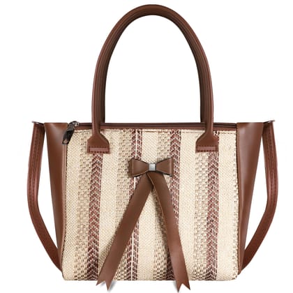 Brown Glamorous Faux Leather Handbag For Women And Girls HB26