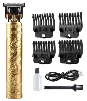 ZOBRAS Trimmer Men Professional Cordless Hair Clipper Dragon Style,Rechargeable Trimmer For Beard,Hairs,Moustache & Face,Electric T Blade Zero Gapped Shaving Machine Men's Grooming Kit(plastick gold) ZOBRAS Trimmer Men Professional Cordless Hair Clipper 