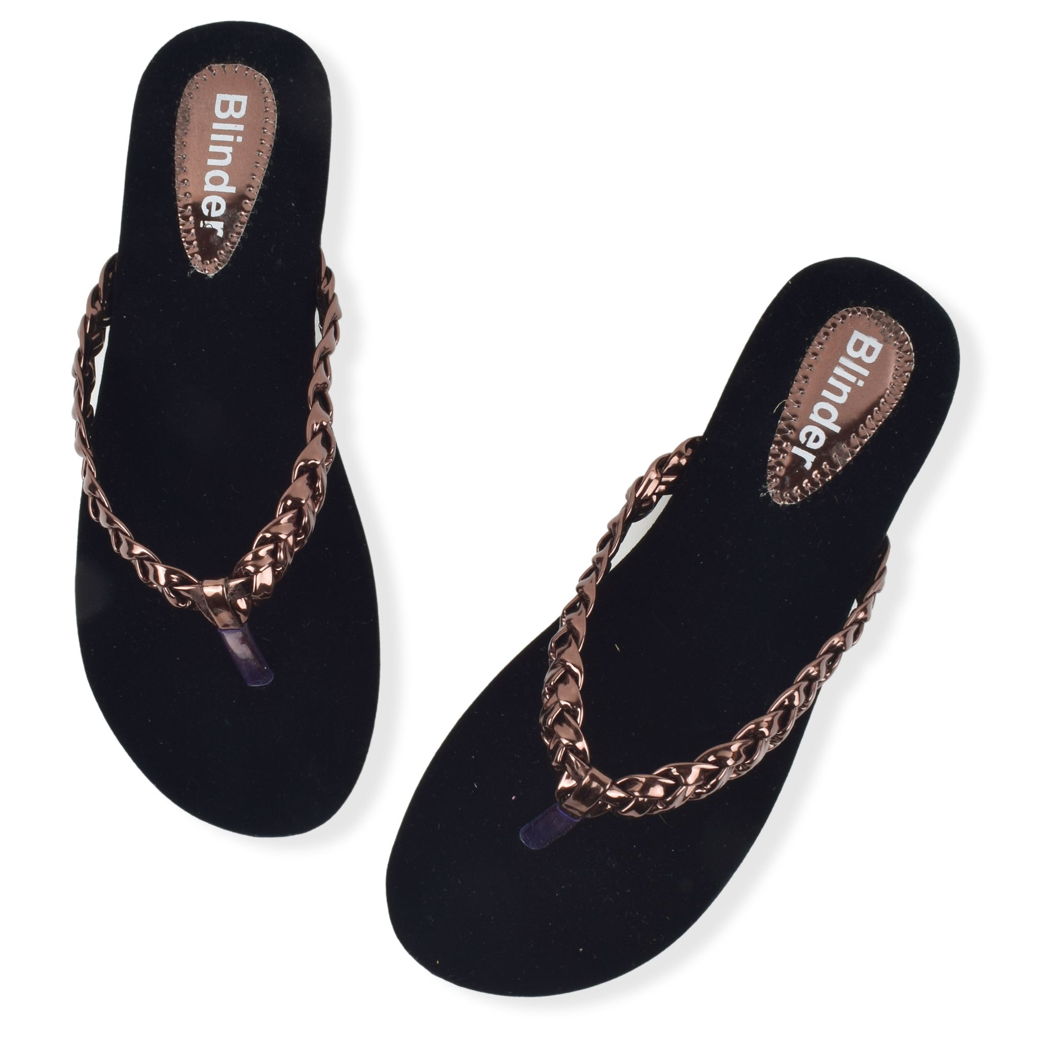 BLINDER Copper Slippers Flats 4