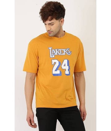 Leotude Pack of 1 Cotton Blend Regular Fit Men's T-Shirt ( Mustard )