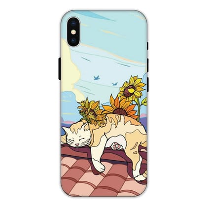 Sleepy Cat - Hard Cases For Apple iPhone Models-Apple iPhone X