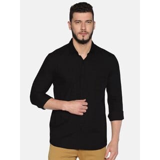 Baleshwar Men Black Solid Formal Shirt (Pack of 8 )