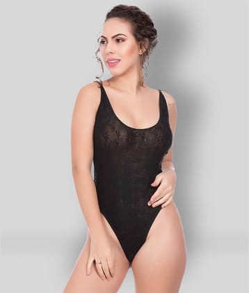 Celosia - Black Lace Women's Nightwear Teddies ( Pack of 1 )