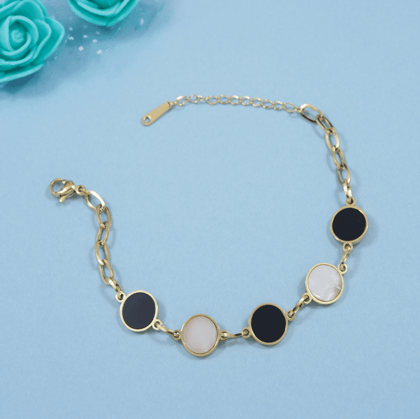 Stainless Steel Gold /Rosegold/Silver Plated White Black Dis