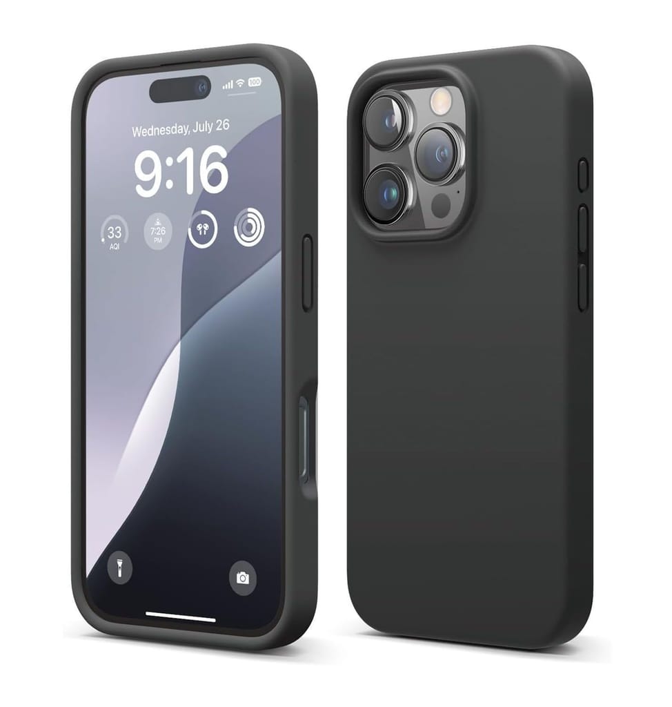 LIRAMARK Liquid Silicone Soft Back Cover Case for Apple iPhone 16 Pro