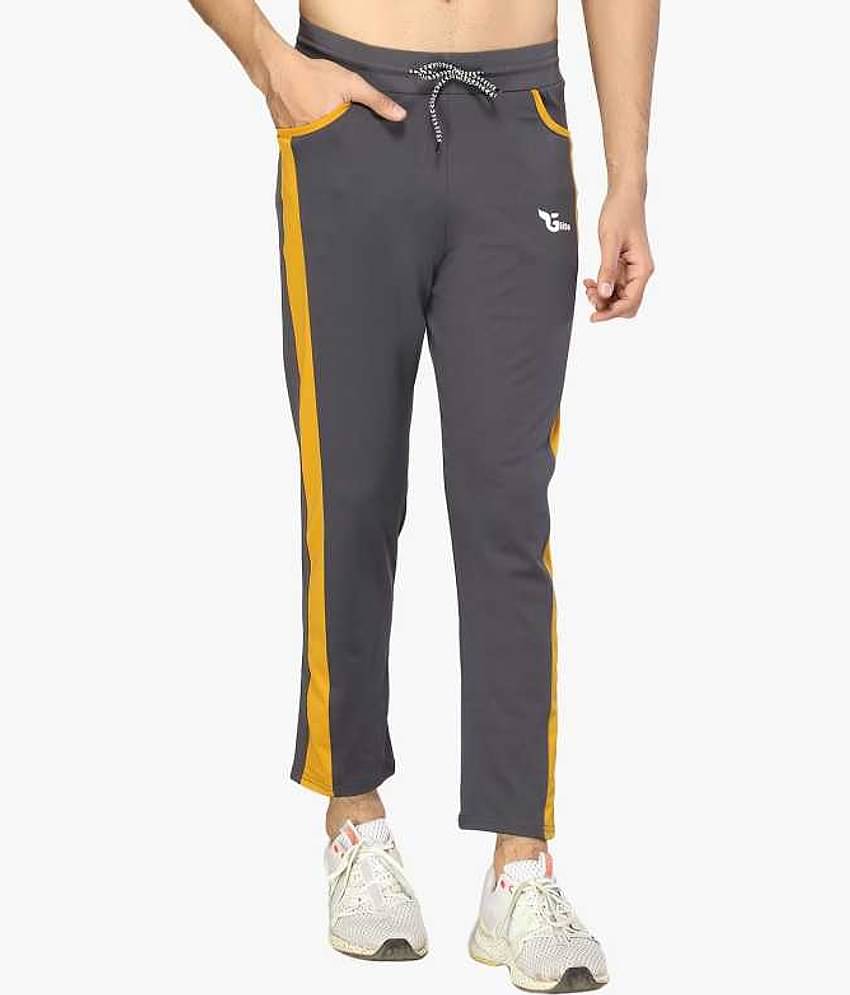 Glito Grey Polyester Joggers Single