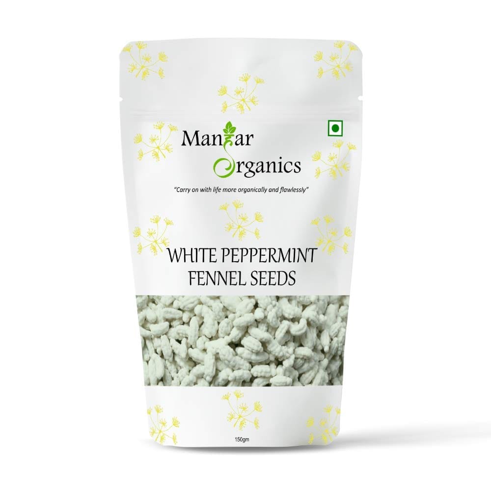 ManHar Organics White Peppermint Fennel Seeds - 150gm