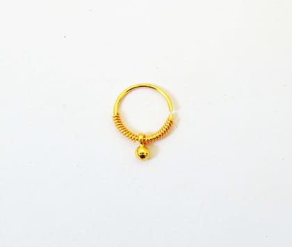 Traditional Half Nose Ring With Latkan - Ethnic Dangling Design