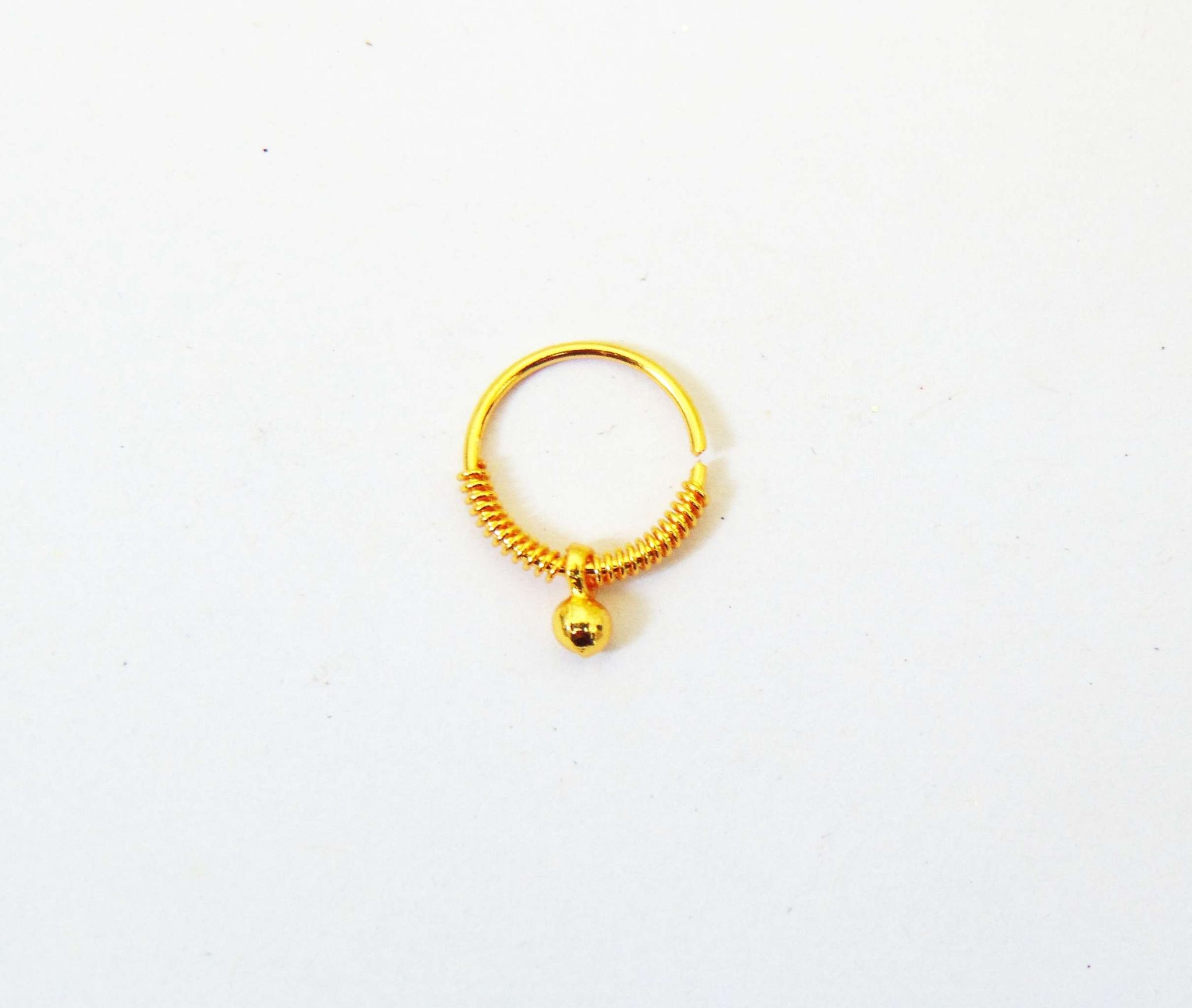 Traditional Half Nose Ring With Latkan - Ethnic Dangling Design