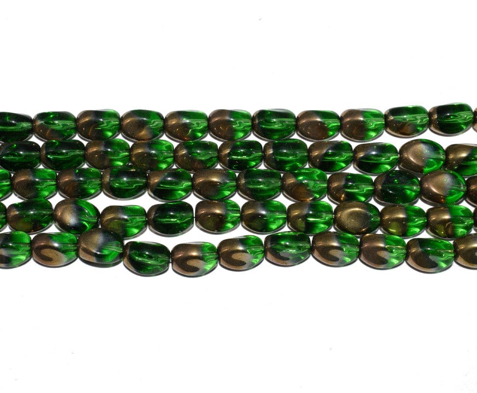 Lustre Designer Glass Beads For Jewellery Making. (13X9 MM) , LGB-011-1 String 23 Piece / 13X9 MM