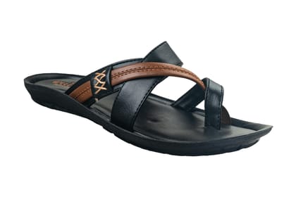 Welcome Gents Black Chappal PU-Black / 7