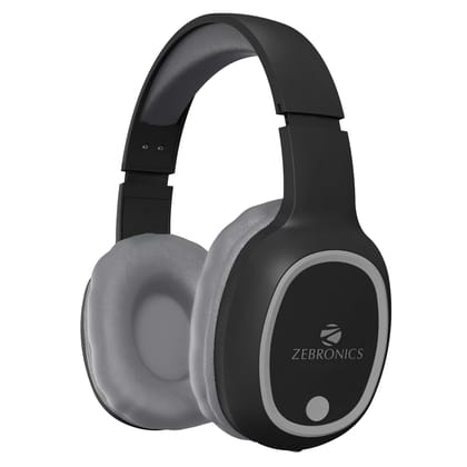ZEBRONICS Thunder Bluetooth 5.3 Wireless Over Ear Headphones with 60H Backup, Gaming Mode, Dual Pairing, ENC, AUX, Micro SD, Voice Assistant, Comfortable Earcups, Call Function(Black) ZEBRONICS Thunder Bluetooth 5.3 Wireless Over Ear Headphones with 60H 