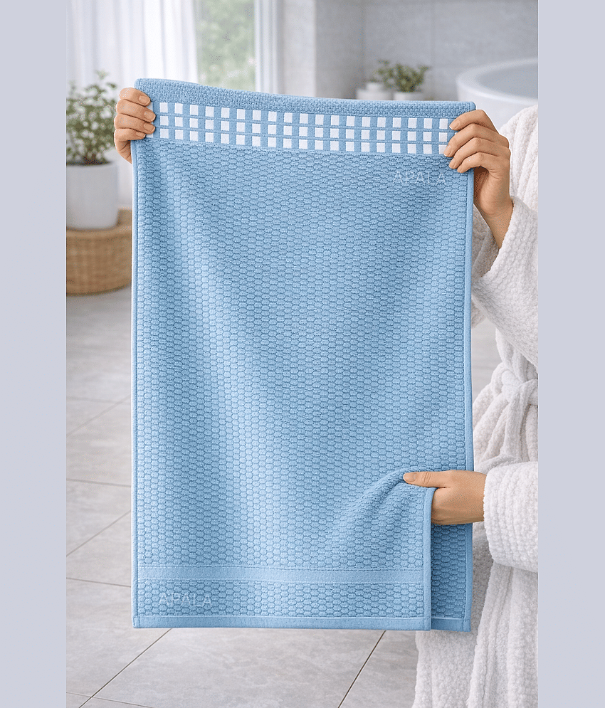 Apala Pack of 1 Cotton 500 -GSM Bath Towel ( Light Blue )