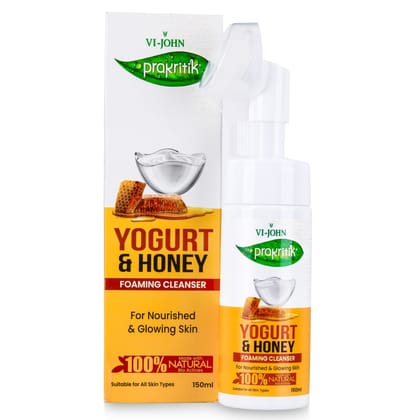 VI-JOHN PRAKRITIK Yogurt & Honey Foaming Face wash Restores glow, Made With 100% Natural Bio Actives - 150ml Face Wash  (150 ml) VI-JOHN PRAKRITIK Yogurt & Honey Foaming Face wash Restores glow, Made With 100% Natural Bio Actives - 150ml Face Wash  (150 ml)
