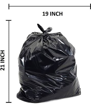 C I- 60 pcs Oxo- Biodegradable Medium Garbage Bags - 2 packs of 30 Pcs - 60 pcs - 19X21 Black Medium Disposable Garbage Trash Waste