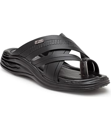 Action - Black Men's Leather Slipper