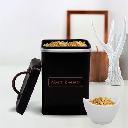 Market99 Namkeen Jar with Lid - (Black, 1900mL)