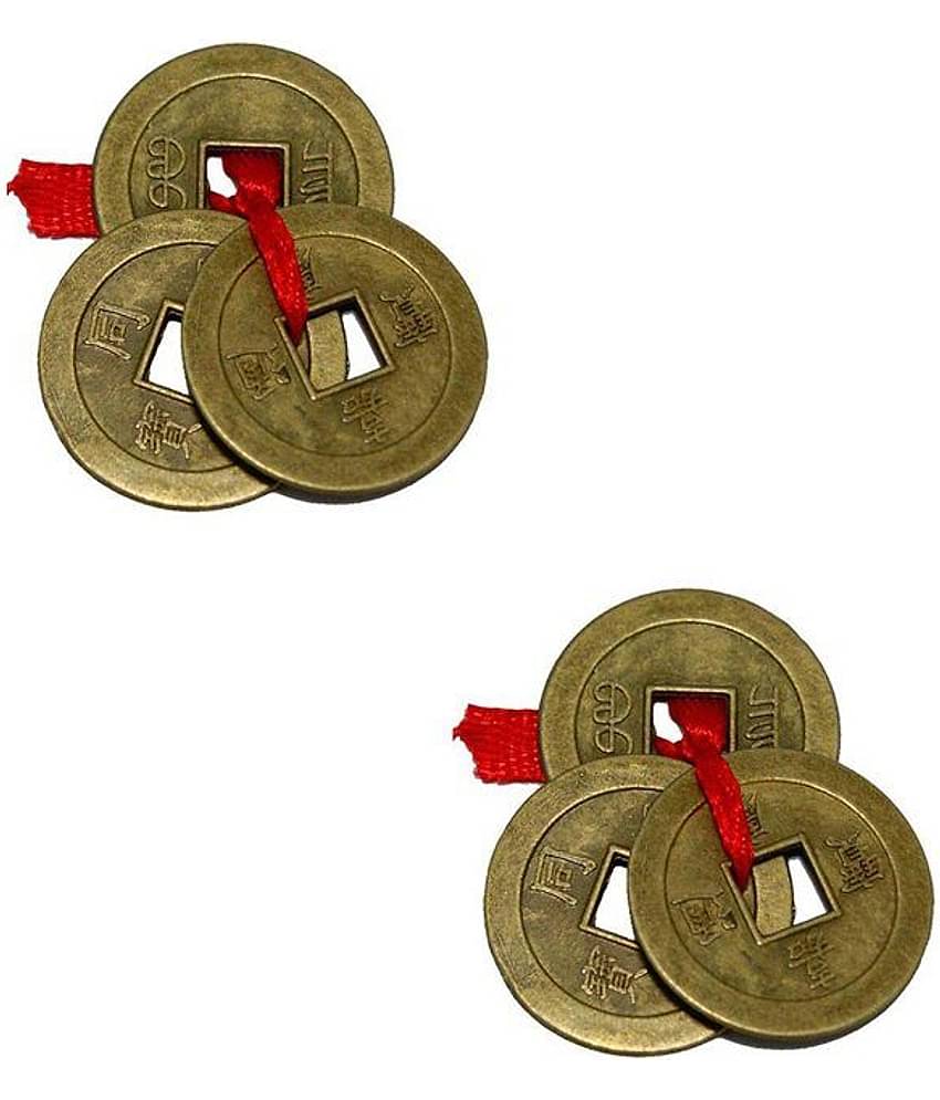 Subh Store Feng Shui 6 Chinese Coins For Wealth & Goodluck