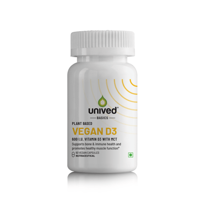 Unived Plant Based Vitamin D3 for Bones, Immunity & Heart