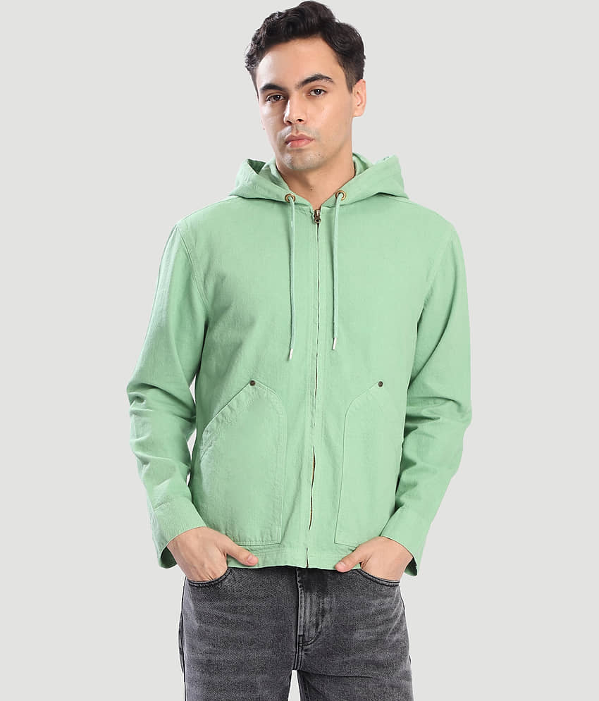 Bene Kleed Cotton Men's Casual Jacket - Green ( Pack of 1 )