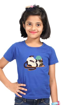 Round Neck T-Shirt (Girls) - Clawful Nap (5 Colours)