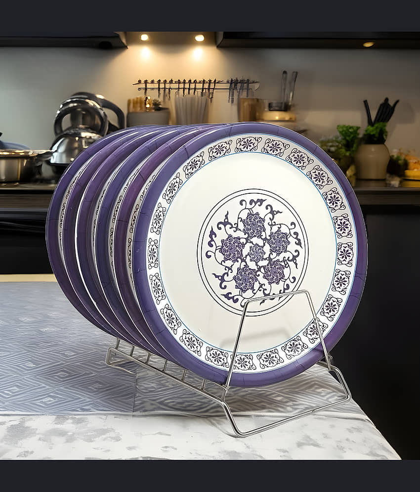 kitchrox 6 Pcs Melamine Multi Color Full Plate