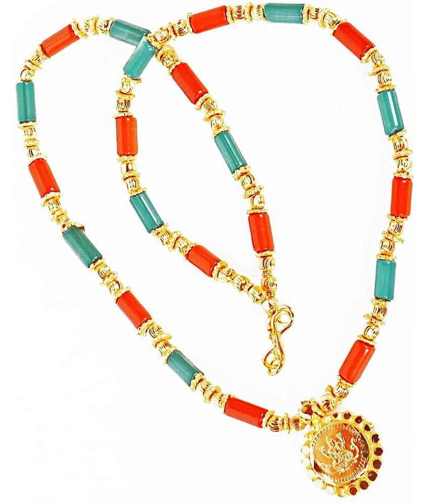 shankhraj mall gold plated laxmi coun mangalsutra for women-10058