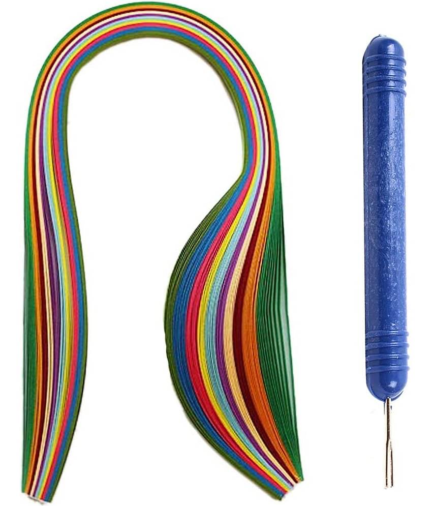 Ptc Mart Multicolour Non-Metallic Paper Quilling Strips