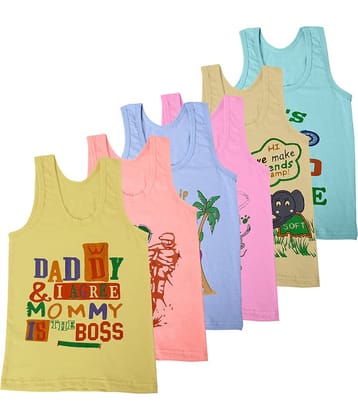 Paryag Pack of 6 Boys Cotton Blend Vest ( Multicolor 1 )
