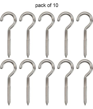 82mm 14no Metal Cup Ceiling Hooks for Curtain, Arts & Jewelry Set of 10 Stainless Steel Hooks