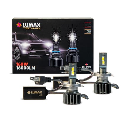 Lumax LED Auto Lamp 60K H19 12V, 160W Kit | High Intensity |Safe Beam | IP67 Waterproof | Plug & Play Installation