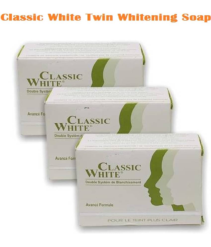 Classic White Twin Whitening Soap For Dead Skin Removal Soap 255 g Pack of 3