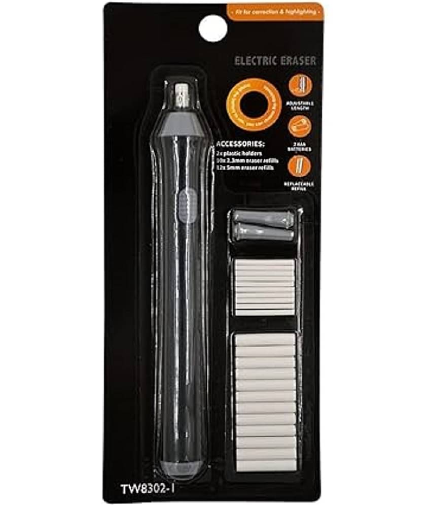 Electric Eraser, Automatic Operated Eraser, with 22 Refills and 2 Eraser Holders for Sketching, Drawing, Portrait Shading