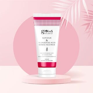 Globus Naturals Anti Acne Glycolic & 1 % Salicylic Acid Face Pack, For Acne Prone & Oily Skin, 100 gms 