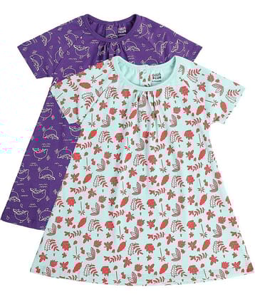 MINI KLUB Pack of 2 Baby Girls Cotton Dress ( Multi )