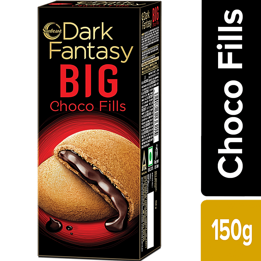 Sunfeast Dark Fantasy - Luxuria Choco Fills Biscuits - Cookies Carton, 150 gm