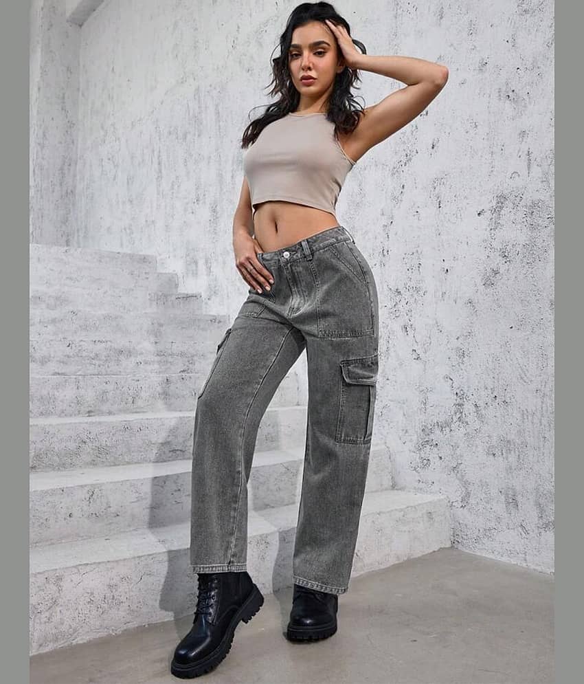 9x denims - Grey Denim Regular Fit Women's Jeans ( Pack of 1 )