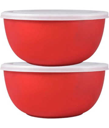 BOWLMAN Microwave Safe Bowl Steel Purple Food Container ( Set of 2 )