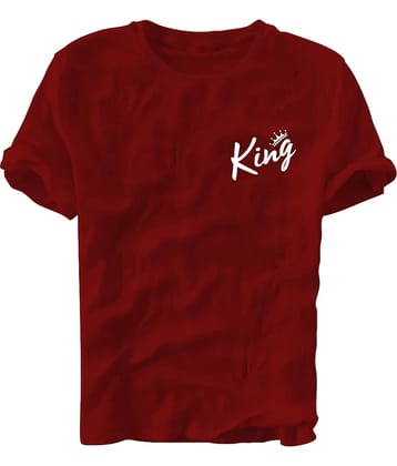 fashion and youth Pack of 1 Cotton Blend Relaxed Fit Men's T-Shirt ( Maroon )