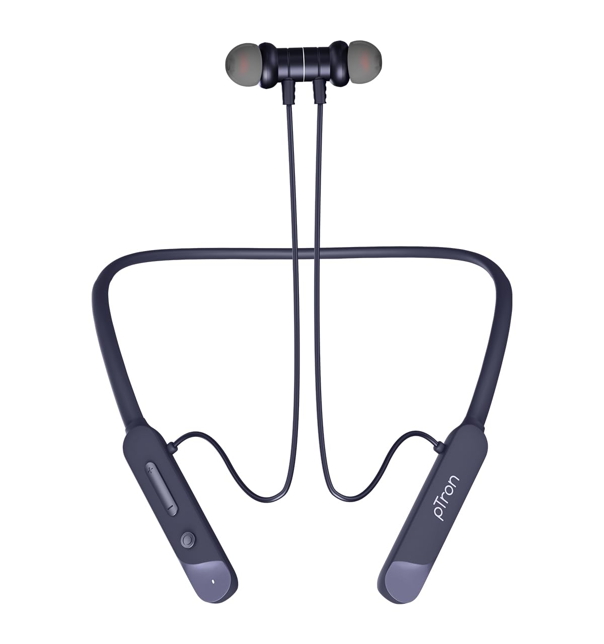 pTron Tangent Buzz w/ 50Hrs Playtime, Pristine Sound, Dual-Device Pairing, Bluetooth 5.4 Wireless in-Ear Earphones with Mic, Hall Switch Function, Voice Assistant, Type-C Fast Charging & IPX5 (Blue)